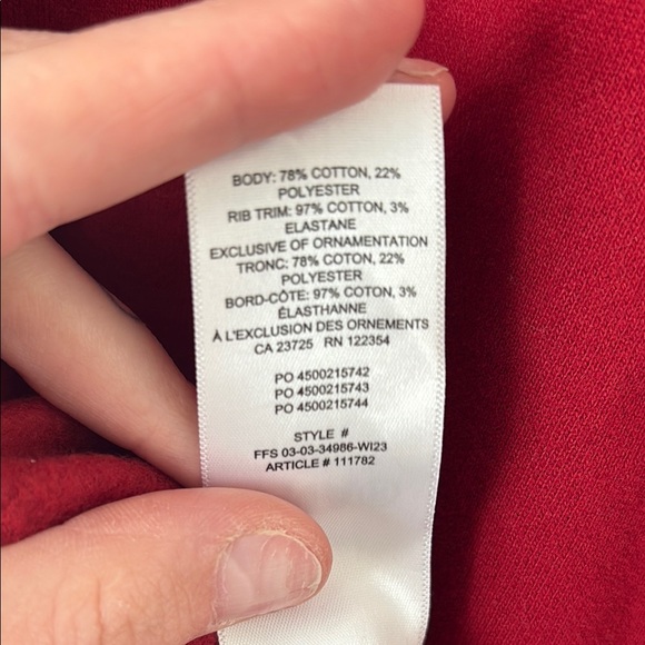 TNA Sweatfleece Cozy Fleece Mega Fit Hoodie in Red Wmns XL - Picture 3 of 4